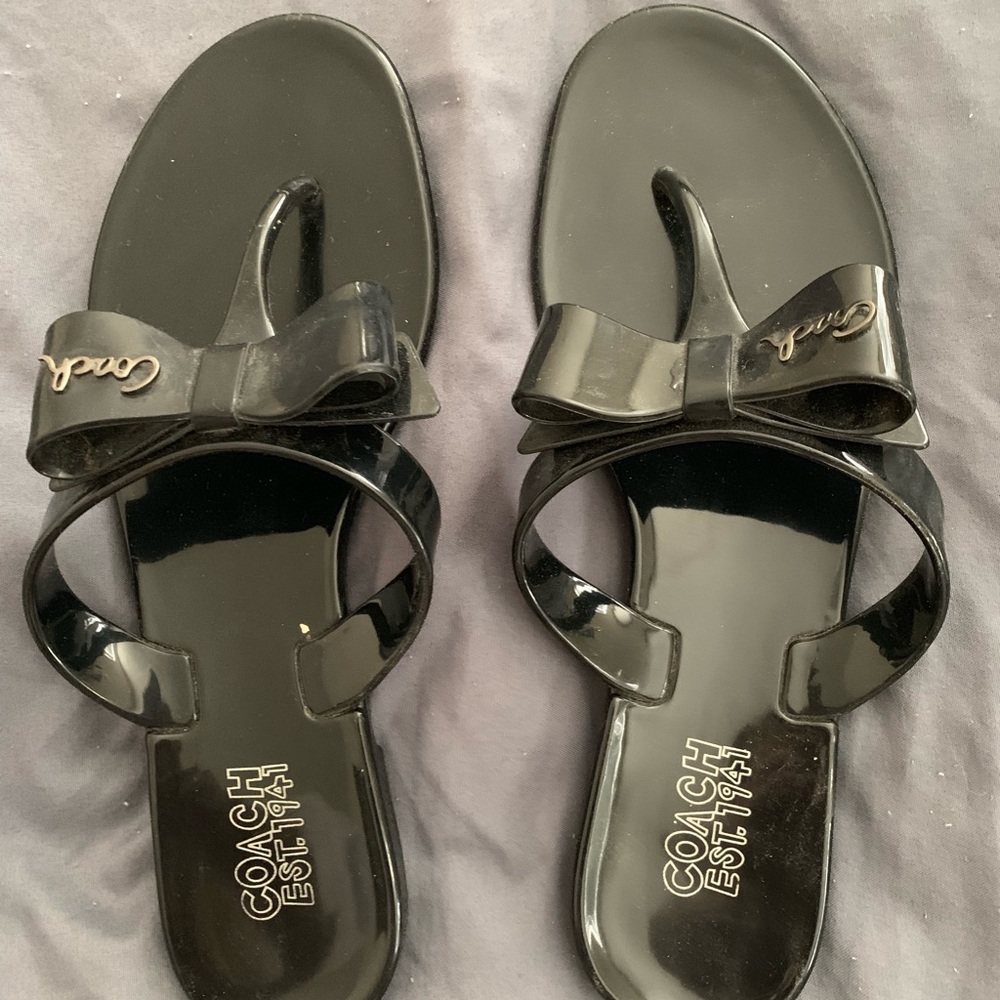 Black Coach Sandals